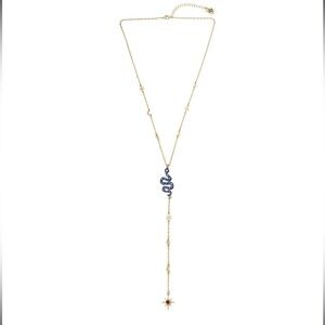 Betsey Johnson New Royal Snake with Moon and Stars Necklace NWT
